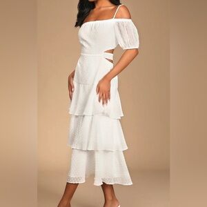 White Midi Dress - Size M (worn once)